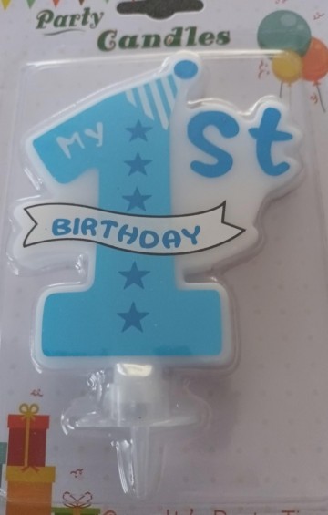 Nummer 1 blauw its party time