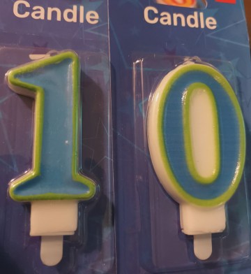 Nummer 10 blauw   groen folat