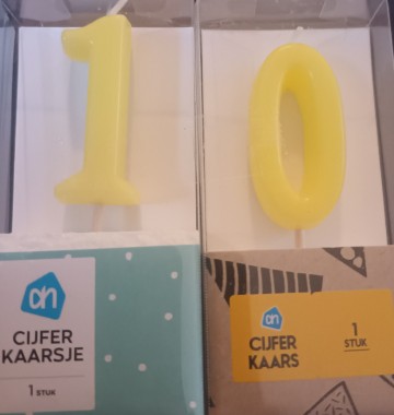 Nummer 10 geel ah