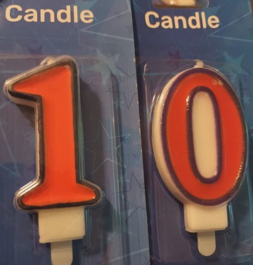 Nummer 10 oranje   blauw folat