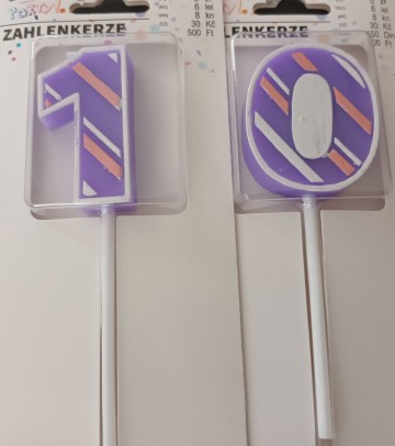 Nummer 10 paars lets party