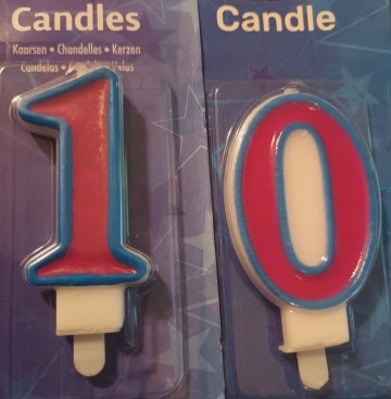 Nummer 10 roze   blauw folat