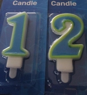 Nummer 12 groen   blauw folat