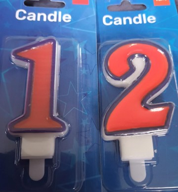 Nummer 12 oranje   blauw folat