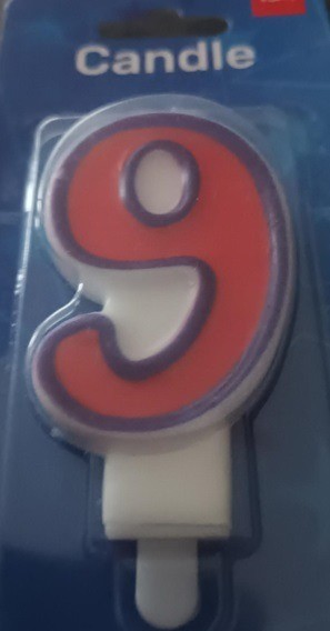 Nummer 9 oranje   blauw folat