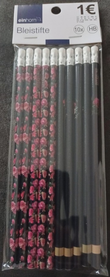 Potloden rozen   zwart