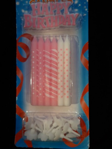 Roze   wit met houders action