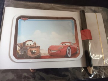 Schrijfblokje cars 0