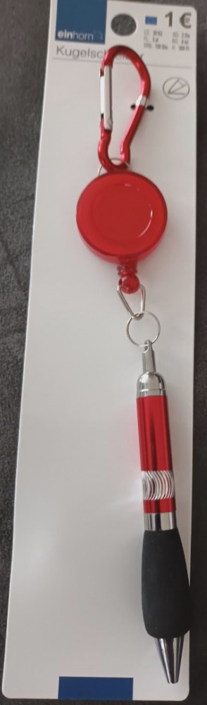 Sleutelhanger pen met trekkoord